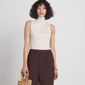 NWT Juno Twisted Knit Sleeveless Top in Cream